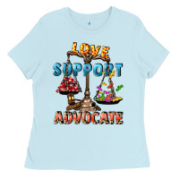 Baby Blue Love support advocate Ladies Tee - CowGirlArtShop