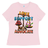 Bubblegum Pink Love support advocate Ladies Tee - CowGirlArtShop