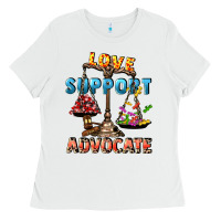 White Love support advocate Ladies Tee - CowGirlArtShop