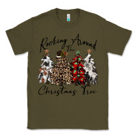 Army Green rocking around the christmas tree Classic Tee - CowGirlArtShop