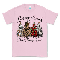 Bubblegum Pink rocking around the christmas tree Classic Tee - CowGirlArtShop