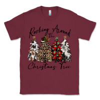 Burgundy rocking around the christmas tree Classic Tee - CowGirlArtShop