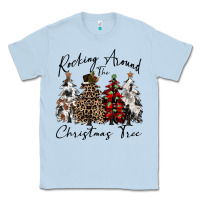 Dusty Blue rocking around the christmas tree Classic Tee - CowGirlArtShop