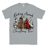 Heather Grey rocking around the christmas tree Classic Tee - CowGirlArtShop