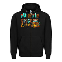 Black pumpkin spice and jesus Zipper Hoodie - AdoDesignShop