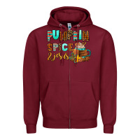 Burgundy pumpkin spice and jesus Zipper Hoodie - AdoDesignShop