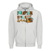 Dove Grey pumpkin spice and jesus Zipper Hoodie - AdoDesignShop