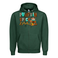 Sports Green pumpkin spice and jesus Zipper Hoodie - AdoDesignShop