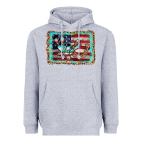 Heather Grey flag cactus horseshoe Heavyweight Hoodie - AdoDesignShop