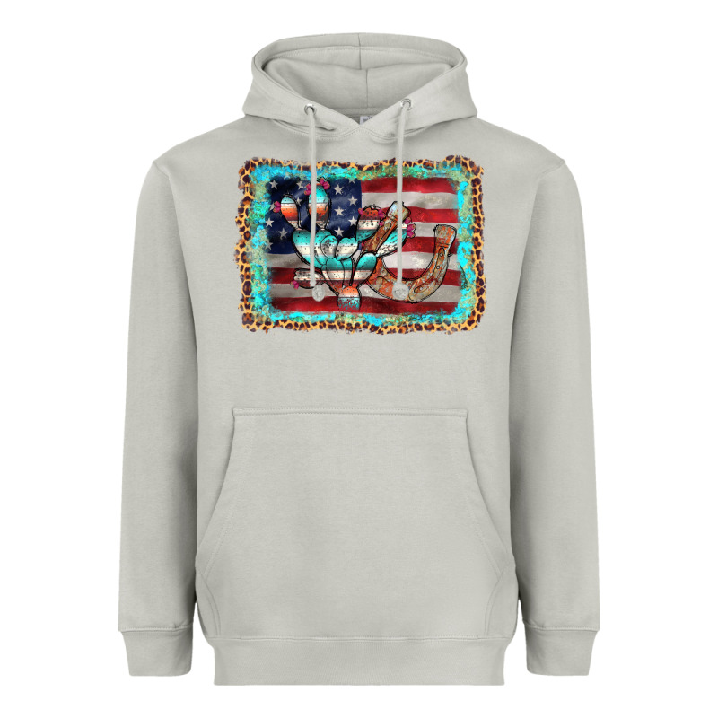 Flag Cactus Horseshoe Heavyweight Hoodie by AdoDesignShop | Teevron