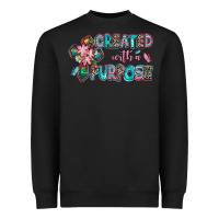 Black created with a purpose Heavyweight Sweatshirt - AdoDesignShop