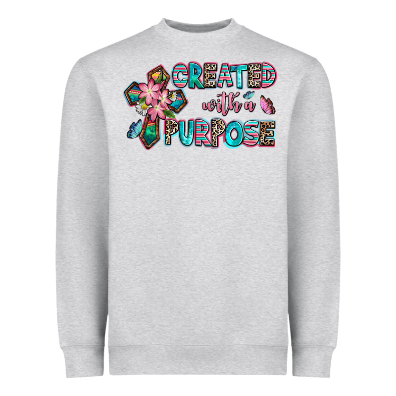 Created With A Purpose Heavyweight Sweatshirt by AdoDesignShop | Teevron