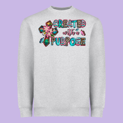 Created With A Purpose Heavyweight Sweatshirt Designed By Adodesignshop