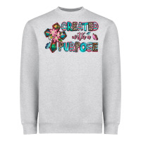 Heather Grey created with a purpose Heavyweight Sweatshirt - AdoDesignShop