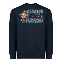 Navy created with a purpose Heavyweight Sweatshirt - AdoDesignShop