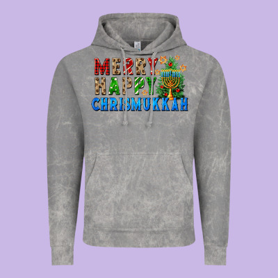 Merry Happy Chrismukkah Vintage Hoodie Designed By Fadigitalartstudio