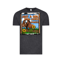 Vintage Black western just a girl who loves horses Vintage Tee - OliviaCreatesArt