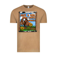 Vintage Camel western just a girl who loves horses Vintage Tee - OliviaCreatesArt