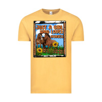 Vintage Mustard western just a girl who loves horses Vintage Tee - OliviaCreatesArt