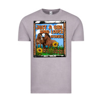 Vintage Zinc western just a girl who loves horses Vintage Tee - OliviaCreatesArt