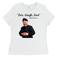 White kim jong un live laugh love Ladies Tee - DesigneFamous