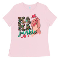 Bubblegum Pink Mama Junkie Mother's Day Ladies Tee - CowGirlArtShop