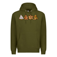 Army Green christmas cookies Premium Hoodie - LillyAllenDesigns