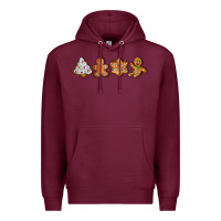 Burgundy christmas cookies Premium Hoodie - LillyAllenDesigns