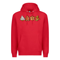 Red christmas cookies Premium Hoodie - LillyAllenDesigns