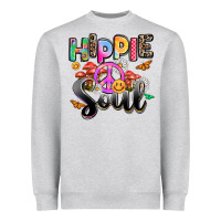 Heather Grey hippie soul Heavyweight Sweatshirt - AdoDesignShop