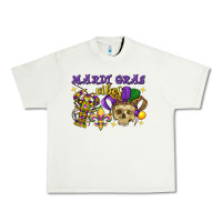 Pistachio Mardi Gras vibes skull Urban Heavy Tee - FaDigitalArtStudio