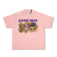 Salmon Mardi Gras vibes skull Urban Heavy Tee - FaDigitalArtStudio