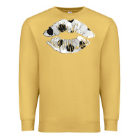 Antique Gold soccer lips Premium Sweatshirt - AdoDesignShop