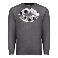 Charcoal Heather soccer lips Premium Sweatshirt - AdoDesignShop