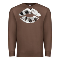 Chestnut soccer lips Premium Sweatshirt - AdoDesignShop