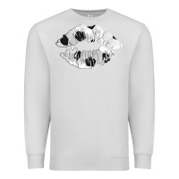 Dove Grey soccer lips Premium Sweatshirt - AdoDesignShop