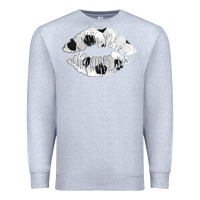 Heather Grey soccer lips Premium Sweatshirt - AdoDesignShop