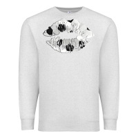 Oatmeal Heather soccer lips Premium Sweatshirt - AdoDesignShop