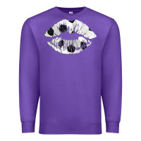 Purple soccer lips Premium Sweatshirt - AdoDesignShop