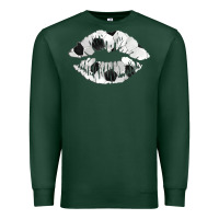 Sports Green soccer lips Premium Sweatshirt - AdoDesignShop