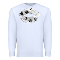 White soccer lips Premium Sweatshirt - AdoDesignShop