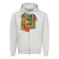 Dove Grey mississippi map mardi gras Zipper Hoodie - AdoDesignShop