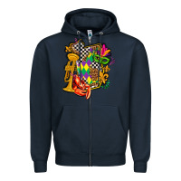 Navy mississippi map mardi gras Zipper Hoodie - AdoDesignShop