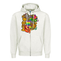 Oatmeal Heather mississippi map mardi gras Zipper Hoodie - AdoDesignShop