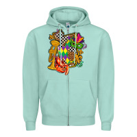 Seafoam mississippi map mardi gras Zipper Hoodie - AdoDesignShop