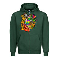 Sports Green mississippi map mardi gras Zipper Hoodie - AdoDesignShop