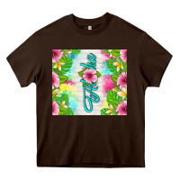 Chocolate Brown aloha summer Heavy Core Tee - TumblerDesignByShophia