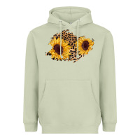 Matcha sunflower leopard patch Heavyweight Hoodie - AdoDesignShop