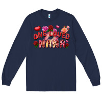 Navy one loved nana Long Sleeve Tee - FaDigitalArtStudio