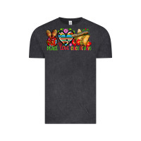 Vintage Black Peace love cinco de mayo Vintage Tee - FaDigitalArtStudio